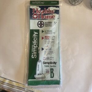 Genuine Simplicity Type "B" 7000 Series Vacuum Bags by Healthy Home 3 Bags